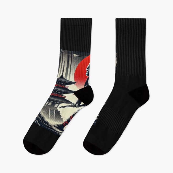Item preview, Funny Samurai Bigfoot Ukiyo-e Style Vintage Japanese Graphic Art  designed and sold by love3617.