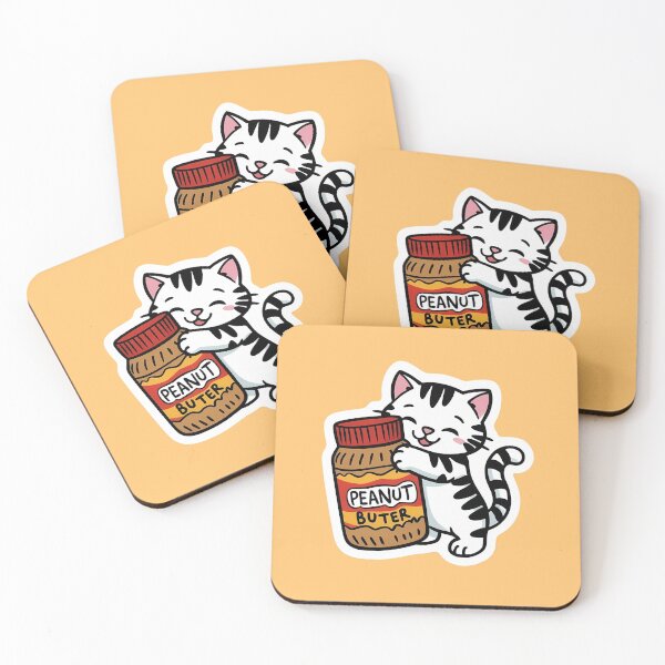 Item preview, Cat having Peanut Butter| Nutty Buddy Spread | Gobble Gala  designed and sold by Kids GobbleGala.