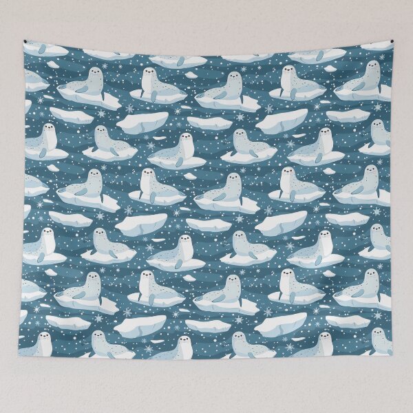 Item preview, Seal Blue Winter Pattern designed and sold by palaco210.