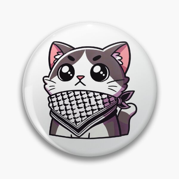 Item preview, Dignified cat wearing the keffiyeh designed and sold by FreshArtFusion.