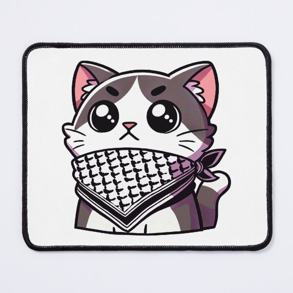 Item preview, Dignified cat wearing the keffiyeh designed and sold by FreshArtFusion.