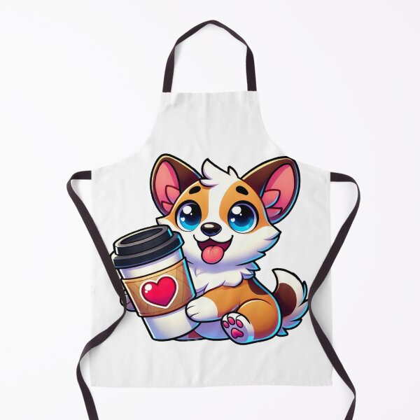 Item preview, Corgi with Coffee Delight designed and sold by DoodleWoofs.