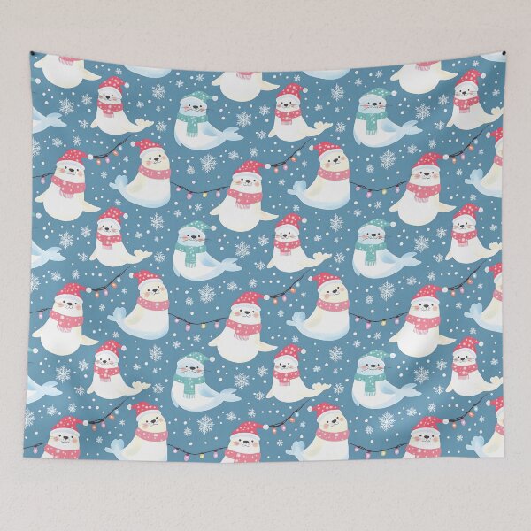 Item preview, Seal Blue Winter Pattern designed and sold by palaco210.