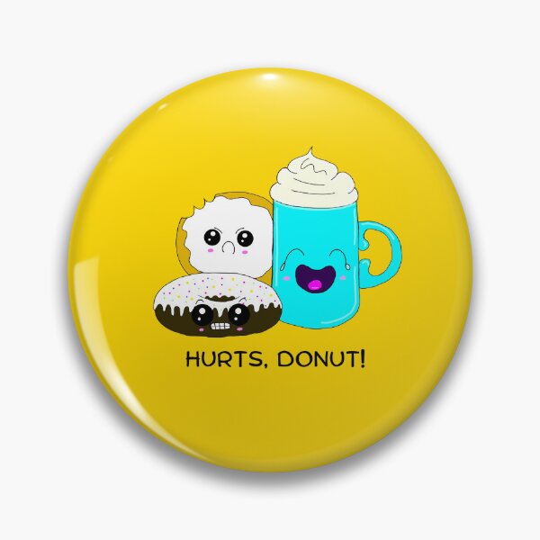 (Sprinkle Yellow) Hurts, Donut Kawaii Cute Food Art Pin