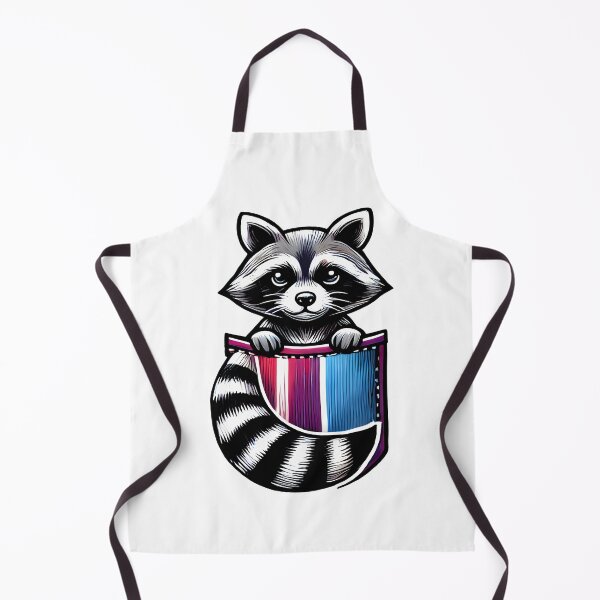 Item preview, Adorable Raccoon Pocket Design - Cute Wildlife Illustration for Animal Lovers designed and sold by DrawHandArt.