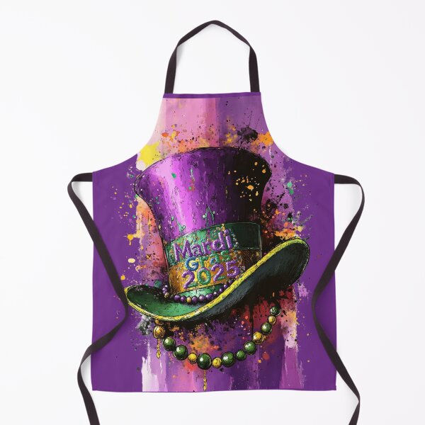 Item preview, Vibrant Mardi Gras 2025 Hat with Beads and Festive Colors designed and sold by bAIryBarn.