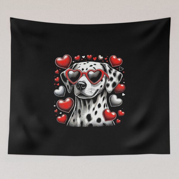 Item preview, Dalmatian with Heart Glasses - Cute Valentine’s Day Gift for Dog Lovers designed and sold by love3617.