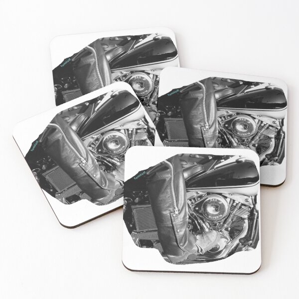 Item preview, Rocker in Leather with Chopper in Black and White designed and sold by ZoffArt-Shop.