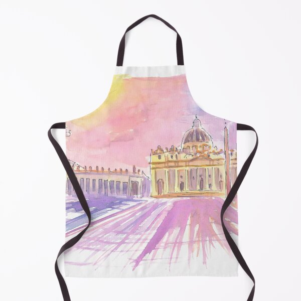Item preview, Sunlit St. Peter's Basilica with Vibrant Vatican Sunset designed and sold by artshop77.