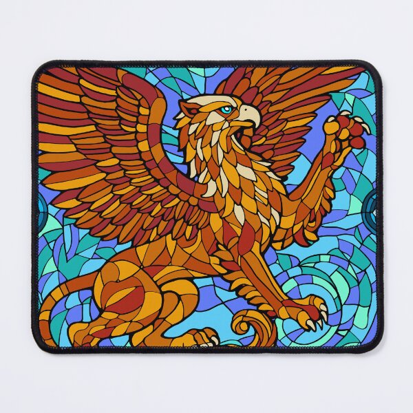 Item preview, Stained glass griffin designed and sold by SpectrumShine.