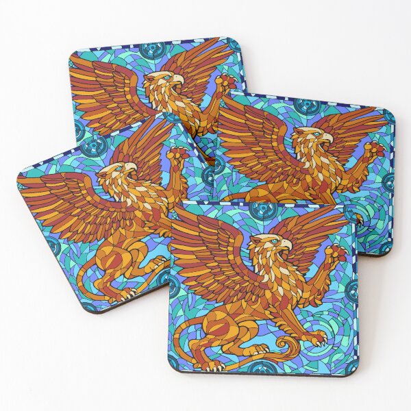 Item preview, Stained glass griffin designed and sold by SpectrumShine.