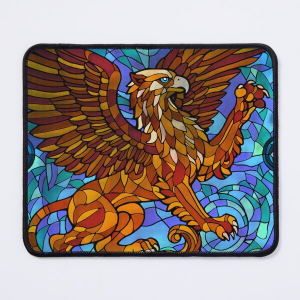 Item preview, Stained glass griffin designed and sold by SpectrumShine.