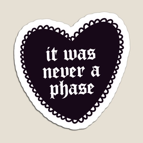 Item preview, It Was Never a Phase – Black Heart Gothic Artwork designed and sold by RebelYellLTD.