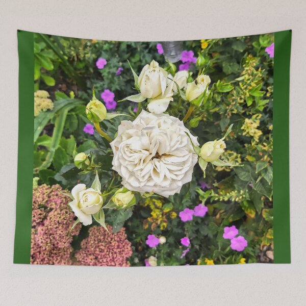 Item preview, White Rose in Garden Display designed and sold by jalfc46.