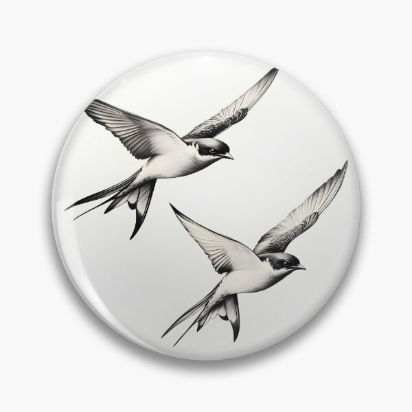 Item preview, Black and White Bird Pencil Drawing designed and sold by Pencil-Art.