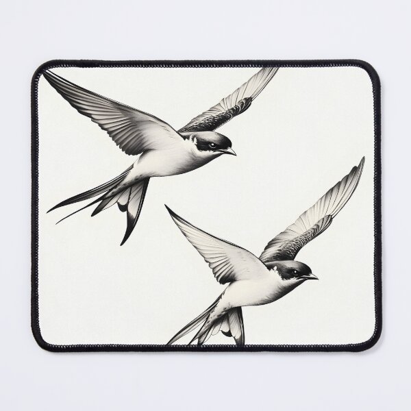Item preview, Black and White Bird Pencil Drawing designed and sold by Pencil-Art.