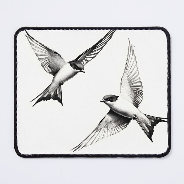 Item preview, Black and White Bird Pencil Drawing designed and sold by Pencil-Art.