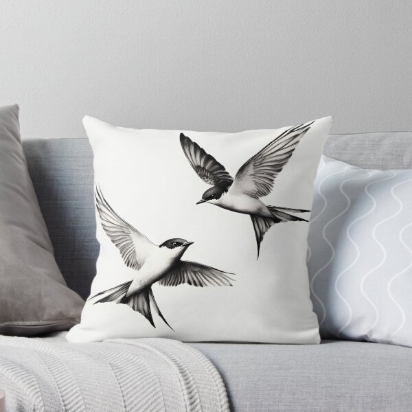 Item preview, Black and White Bird Pencil Drawing designed and sold by Pencil-Art.