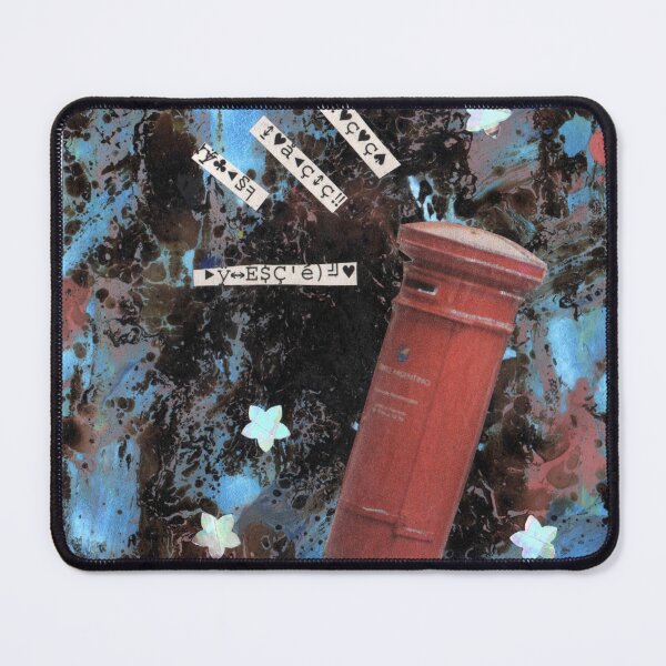 Item preview, Snail mail and hidden messages, painting and collage designed and sold by CarlaBotto.