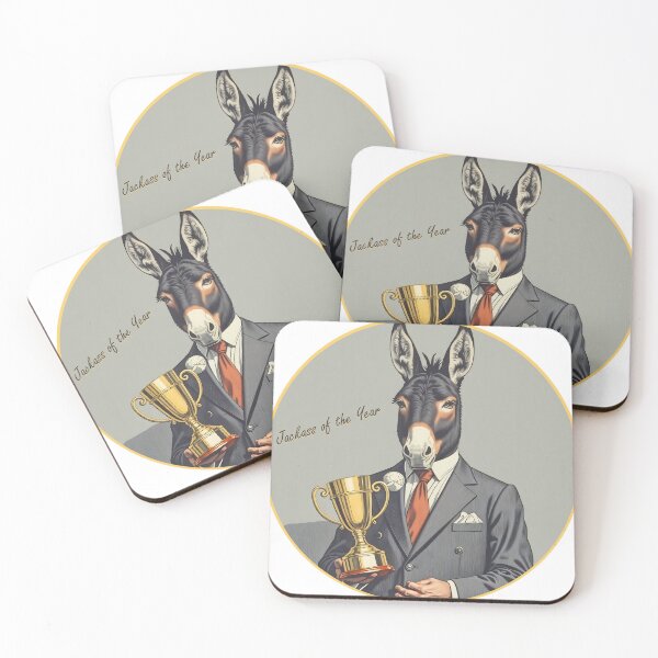 Item preview, jackass, jackass of the year, horrible boss, idiot, vintage art, vintage humor, business donkey, business jackass,  designed and sold by SavageLegion.