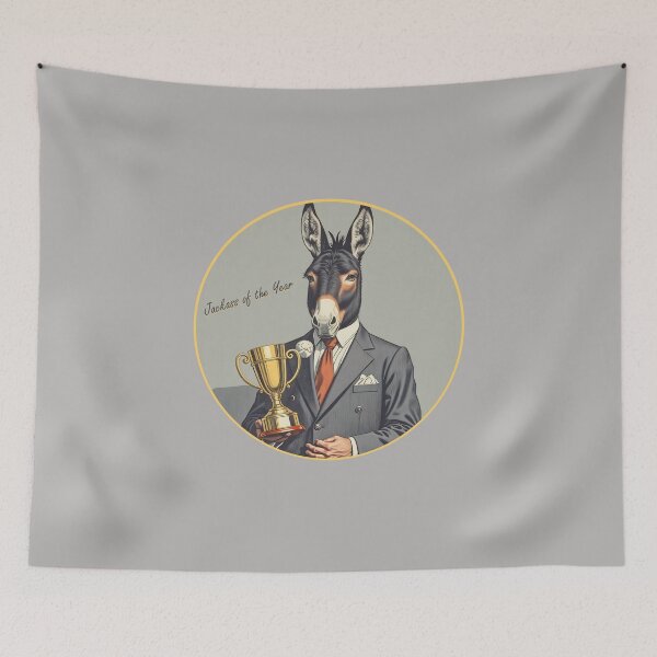 Item preview, jackass, jackass of the year, horrible boss, idiot, vintage art, vintage humor, business donkey, business jackass,  designed and sold by SavageLegion.