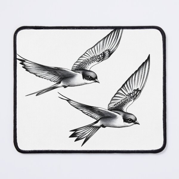 Item preview, Black and White Bird Pencil Drawing designed and sold by Pencil-Art.