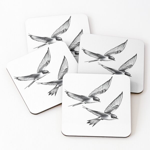 Item preview, Black and White Bird Pencil Drawing designed and sold by Pencil-Art.