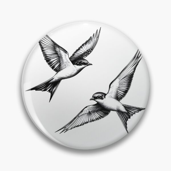 Item preview, Black and White Bird Pencil Drawing designed and sold by Pencil-Art.