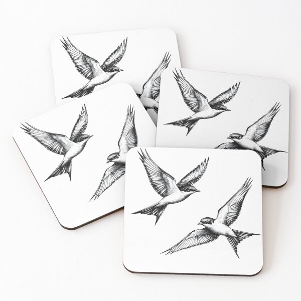 Item preview, Black and White Bird Pencil Drawing designed and sold by Pencil-Art.