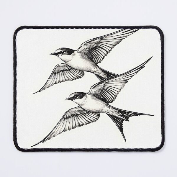 Item preview, Black and White Bird Pencil Drawing designed and sold by Pencil-Art.