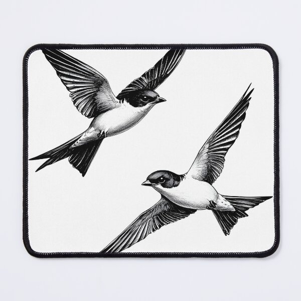 Item preview, Black and White Bird Pencil Drawing designed and sold by Pencil-Art.