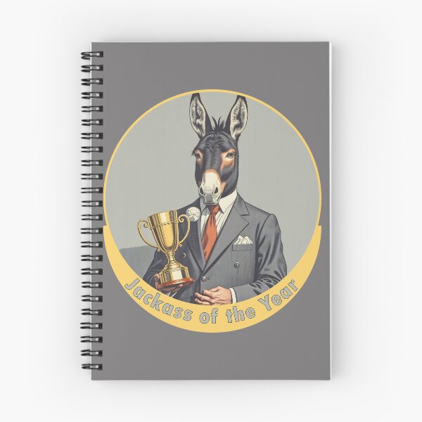 Item preview, jackass, jackass of the year, horrible boss, idiot, vintage art, vintage humor, business donkey, business jackass, jackass award, jackass trophy.  designed and sold by SavageLegion.