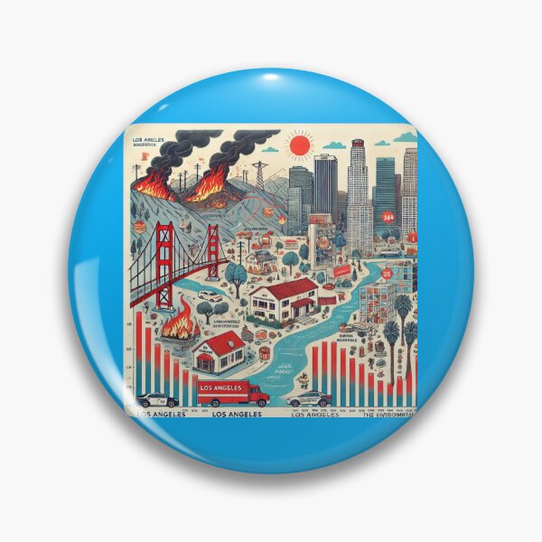 Item preview, Wildfires in Los Angeles: Causes and Environmental Impact Infographic" designed and sold by DODObakr.