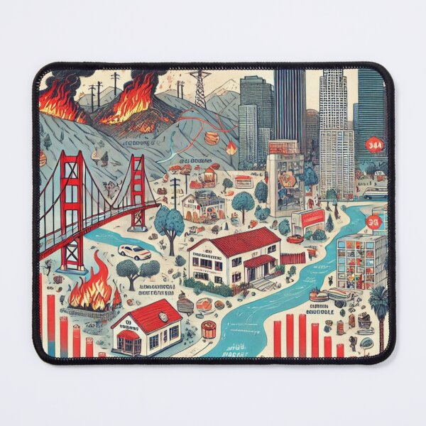 Item preview, Wildfires in Los Angeles: Causes and Environmental Impact Infographic" designed and sold by DODObakr.