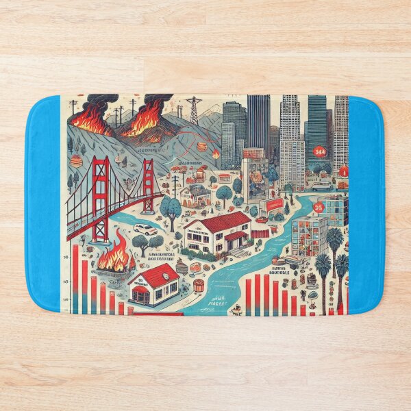 Item preview, Wildfires in Los Angeles: Causes and Environmental Impact Infographic" designed and sold by DODObakr.