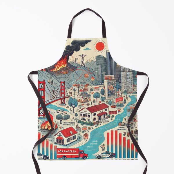 Item preview, Wildfires in Los Angeles: Causes and Environmental Impact Infographic" designed and sold by DODObakr.