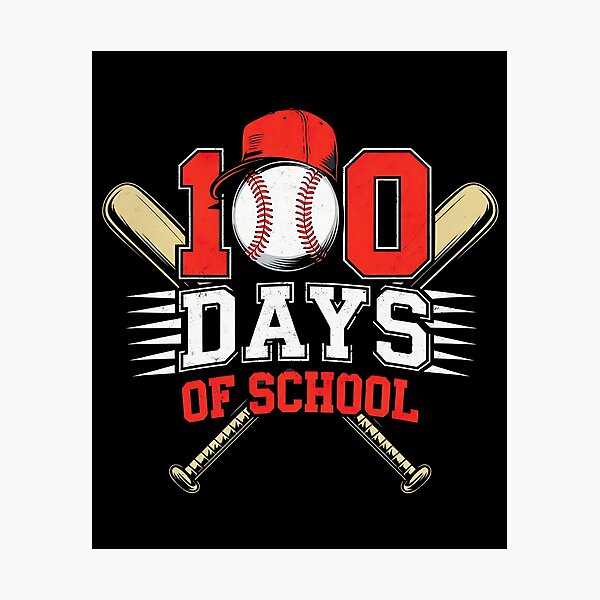 Item preview, 100 Days Of School Baseball 100th Day Of School Kids Teacher designed and sold by luannsemmsobre.