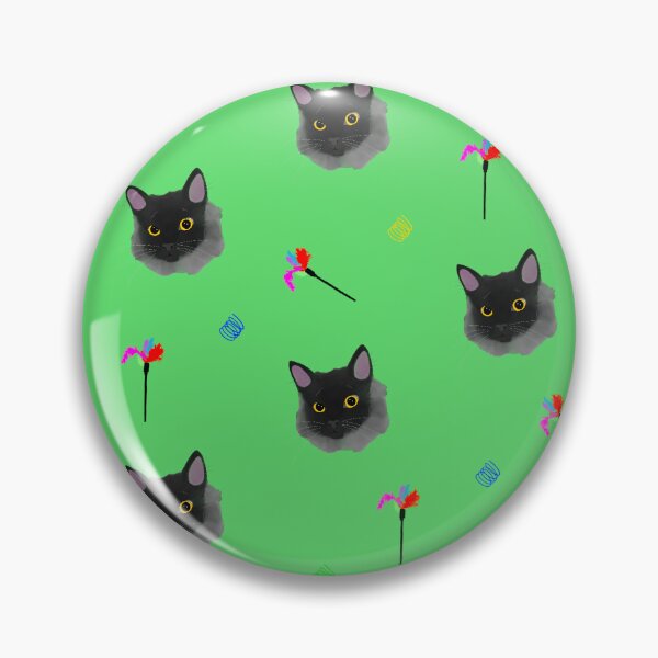 Item preview, Black Cat with his Favourite Toys: Green designed and sold by Not-Kat.