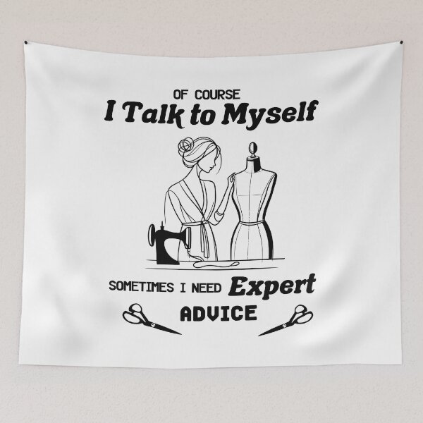 Item preview, of course I talk to myself, sewing funny designed and sold by EwaVerse.