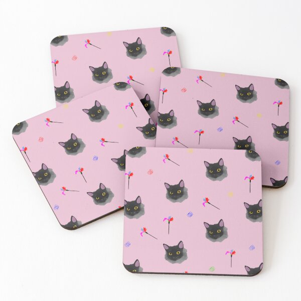 Item preview, Black Cat with his Favourite Toys: Pink designed and sold by Not-Kat.