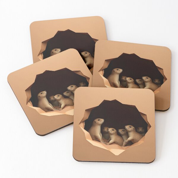 Item preview, Meerkat in origami style in its cave designed and sold by Zazeyy.