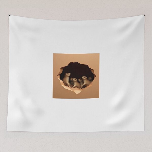 Item preview, Meerkat in origami style in its cave designed and sold by Zazeyy.
