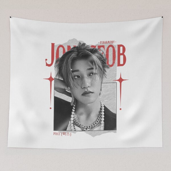 Item preview, P1Harmony Jongseob Scrapbook Collage Design in Black & Red designed and sold by HELL0WBELLO.