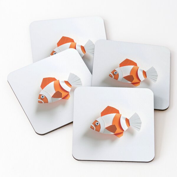 Item preview, clownfish in origami style designed and sold by Zazeyy.