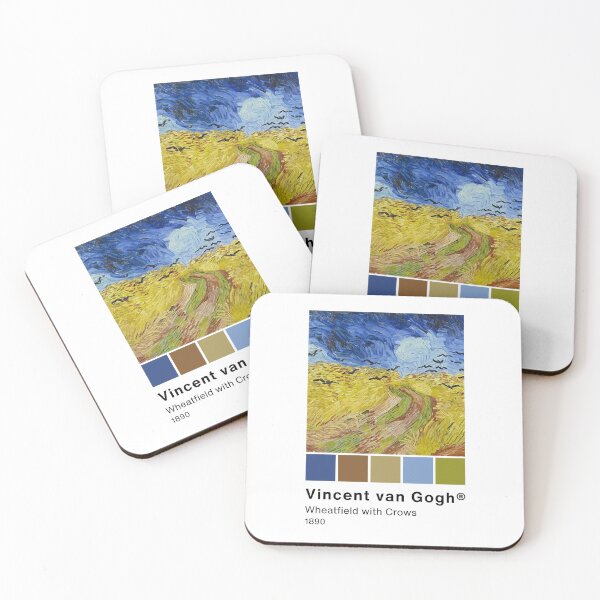 Item preview, Van Gogh "Wheatfield with Crows" Pantone Color swatch, Art Paintings Art history  designed and sold by Lemon-y-Shark.