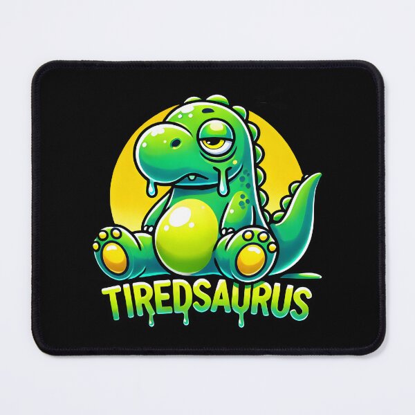 Item preview, Tiredsaurus Funny Sleepy Dinosaur Cartoon Illustration designed and sold by DrawHandArt.