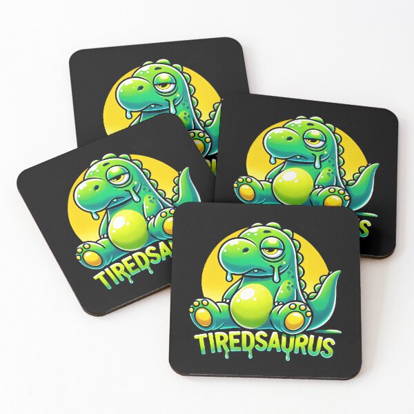 Item preview, Tiredsaurus Funny Sleepy Dinosaur Cartoon Illustration designed and sold by DrawHandArt.