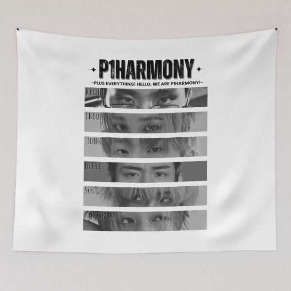 Item preview, P1Harmony Eyes Scrapbook Collage Design in Black & White designed and sold by HELL0WBELLO.
