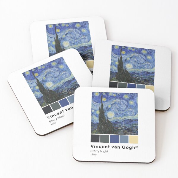 Item preview, Van Gogh "Starry Night" Pantone Color swatch, Art Paintings Art history  designed and sold by Lemon-y-Shark.