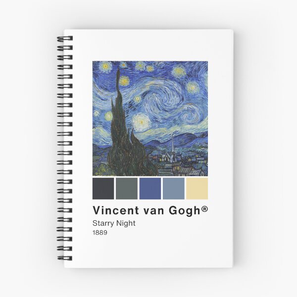Item preview, Van Gogh "Starry Night" Pantone Color swatch, Art Paintings Art history  designed and sold by Lemon-y-Shark.